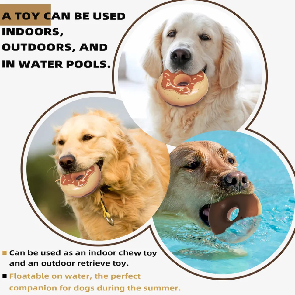 DTOPBUYAGE - Jouets pour chien - indestructibles, résistants et interactifs