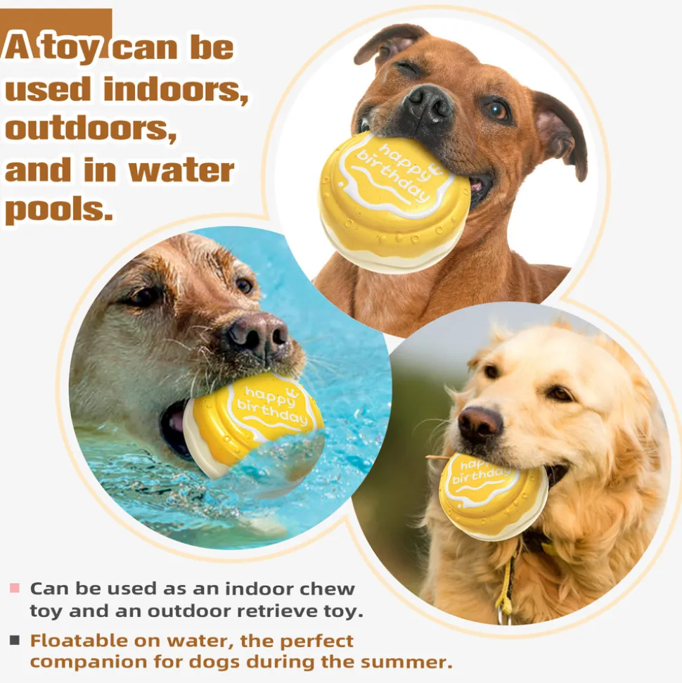 DTOPBUYAGE - Jouets pour mâcher pour chien gâteau d'anniversaire