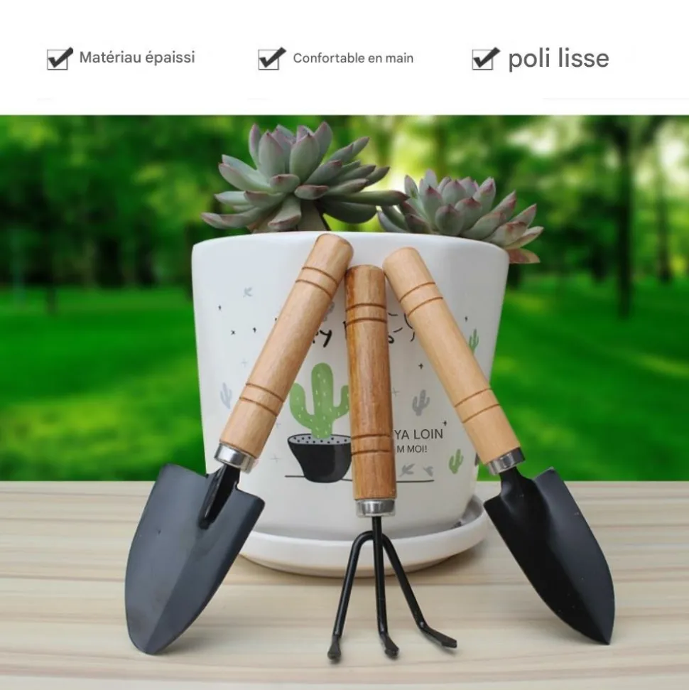 DTOPBUYAGE - Kit d'outils de jardinage 3 - pièces dtopbuyage