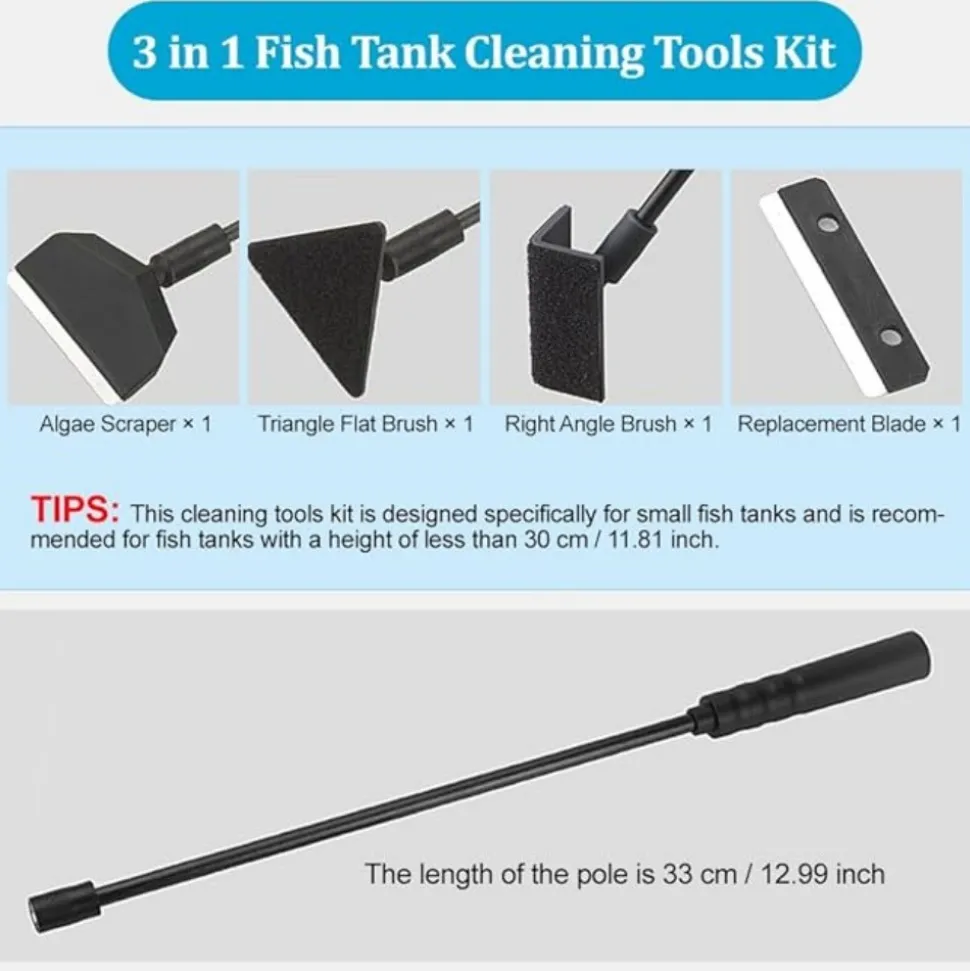 DTOPBUYAGE - Kit nettoyage aquarium 3 en 1