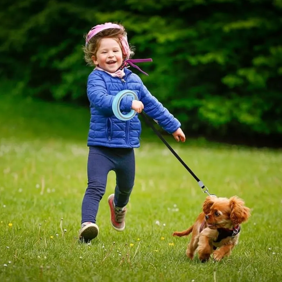 DTOPBUYAGE - Laisse enrouleur 360 degrés sans noeud pour petits et moyens chiens