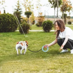 DTOPBUYAGE - Laisse enrouleur 360 degrés sans noeud pour petits et moyens chiens