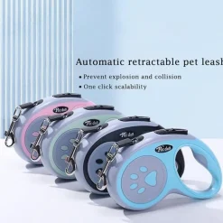 DTOPBUYAGE - Laisse rétractable 5 m pour chiens petit moyen taille bleu