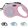 DTOPBUYAGE - Laisse rétractable 5 m pour chiens petit moyen taille rose
