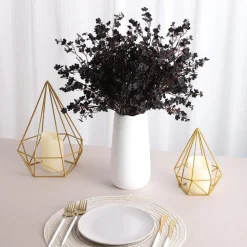 DTOPBUYAGE - Lot de 10 fleurs artificielles de gypsophila noir dtopbuyage