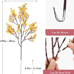 DTOPBUYAGE - Lot de 10 fleurs artificielles d'automne en soie orange pour diverses décorations dtopbuyage