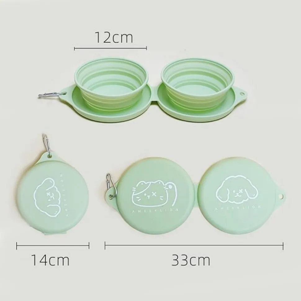 DTOPBUYAGE - Lot de 2 gamelles pliables pour chien de voyage dtopbuyage