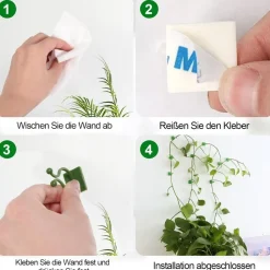 DTOPBUYAGE - Lot de 50 pinces à plantes pour support mural grand dtopbuyage