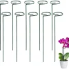DTOPBUYAGE - Lot de 10 tuteurs en métal pour plantes