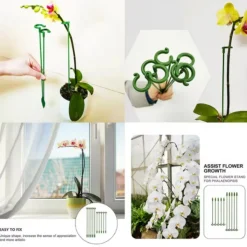 DTOPBUYAGE - Lot de 10 tuteurs pour plantes intérieures 37cm dtopbuyage