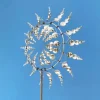 DTOPBUYAGE - Moulinets de décoration pour jardin argent dtopbuyage