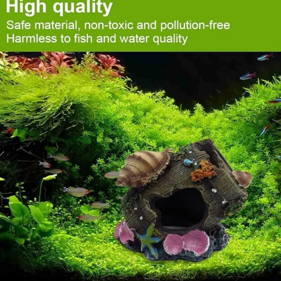DTOPBUYAGE - Ornement aquarium barrel cave 1 pcs