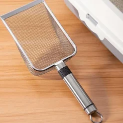 DTOPBUYAGE - Pelle à litière pour chat en acier inoxydable