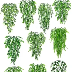 DTOPBUYAGE - Plantes artificielles - tiges de fougères et de feuilles persanes pour mur type e - dtopbuyage