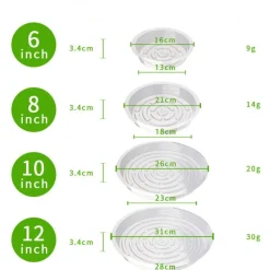 DTOPBUYAGE - Plateaux de soutènement pour pots de plantes transparents 20cm10pcs dtopbuyage