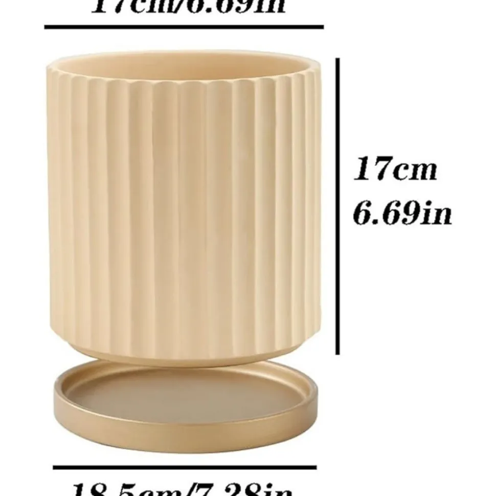DTOPBUYAGE - Pot de fleur en céramique avec drainage