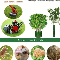 DTOPBUYAGE - Protège-bark pour jeunes plants en plastique 38cm*25cm vert2 pièces dtopbuyage
