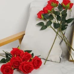 DTOPBUYAGE - Rose artificielle en velours pour décoration 10pcs dtopbuyage