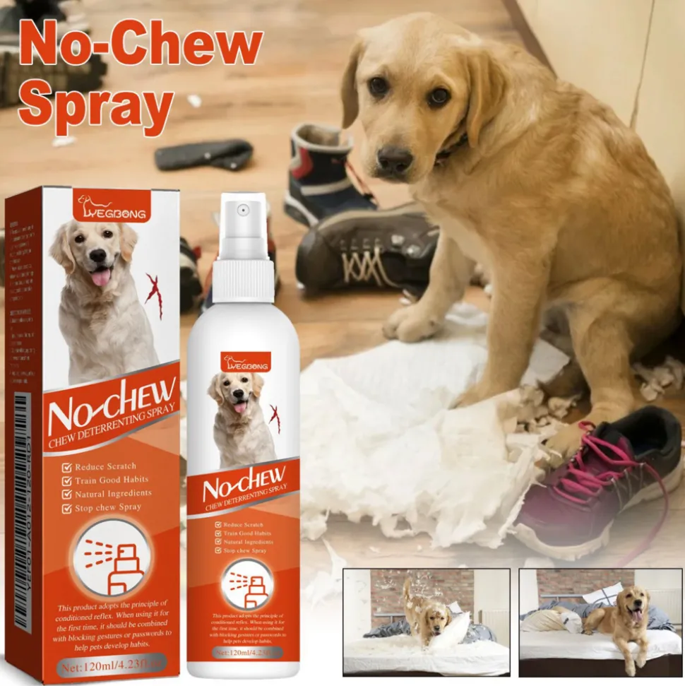 DTOPBUYAGE - Spray anti - mastication pour animaux de compagnie, 120 ml - dtopbuyage