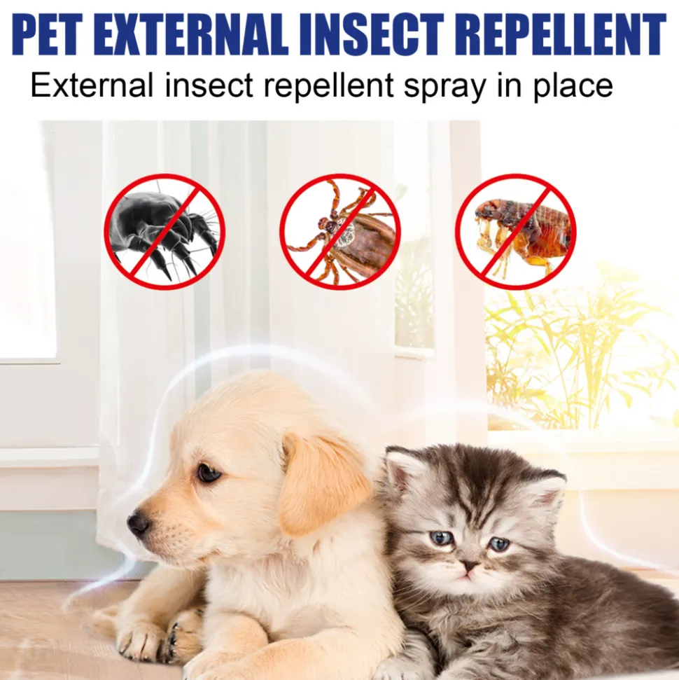 DTOPBUYAGE - Spray anti-puces pour animaux de compagnie 100 ml