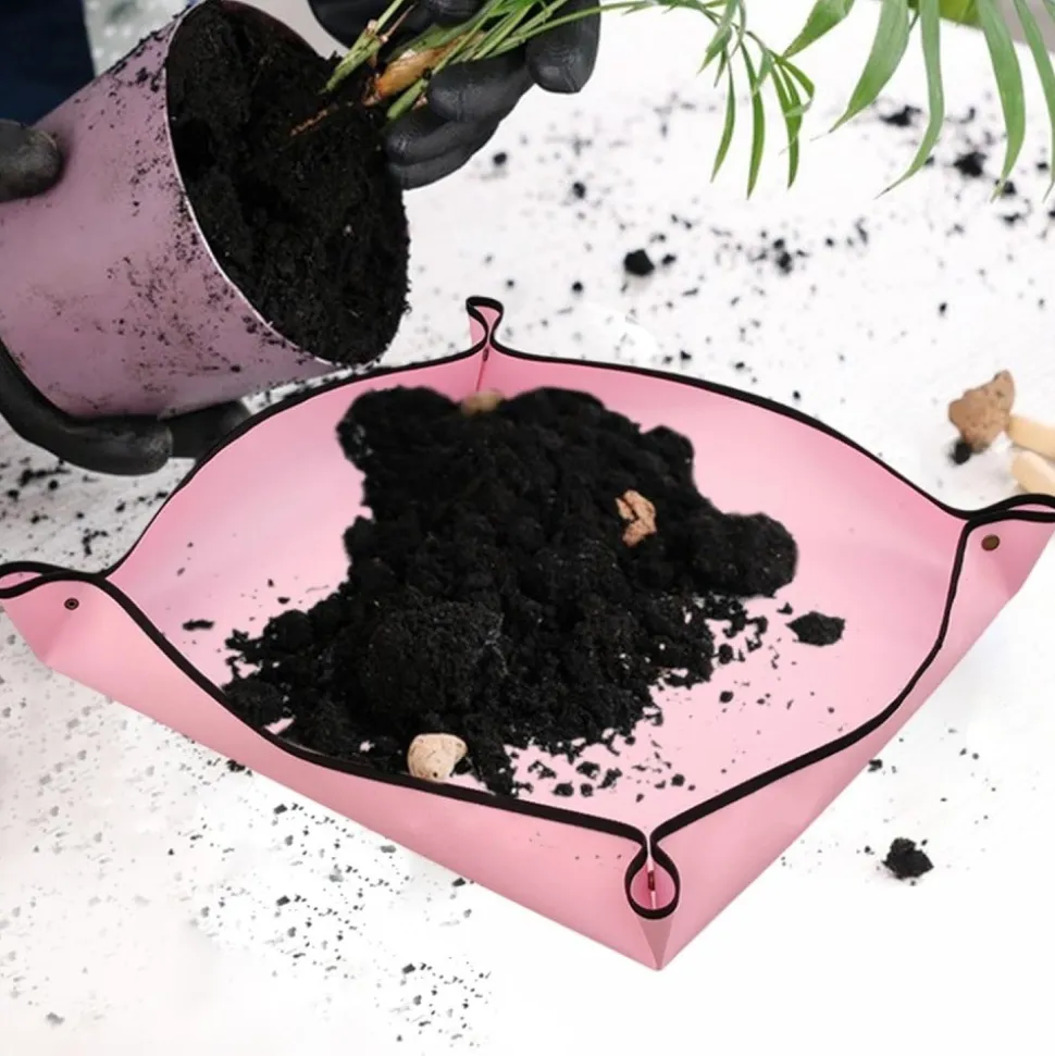 DTOPBUYAGE - Tapis de rempotage pour le jardinage rose, 32cmx32cm dtopbuyage
