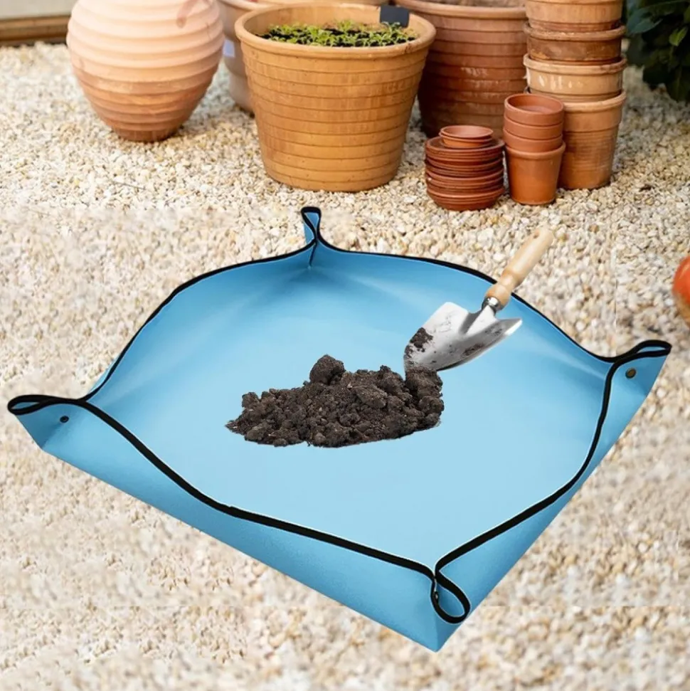 DTOPBUYAGE - Tapis de rempotage pour le jardinage bleu, 32cmx32cm dtopbuyage