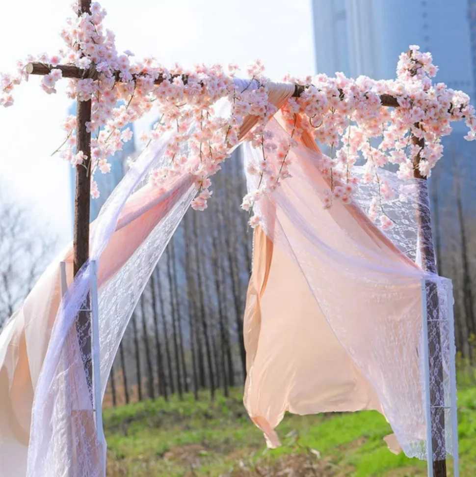 DTOPBUYAGE - Vigne de fleurs de cerisier artificielles pour décor intérieur et masquer les tuyaux rosé dtopbuyage