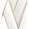 DUTCH WALLCOVERINGS - Papier peint geometric blanc et doré