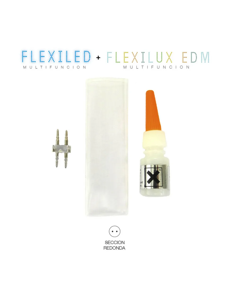 EDM - Kit raccordement tube flexilux/flexiled 2 voies edm