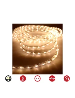 EDM - Tube flexiled led 2 voies fixes 48m. 30 leds/m blanc chaleureux