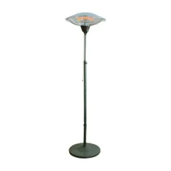 EDM PRODUCT - Chauffage d'appoint quartz edm 07093 07093 2100 w ø 56,5 x 190 cm blanc noir