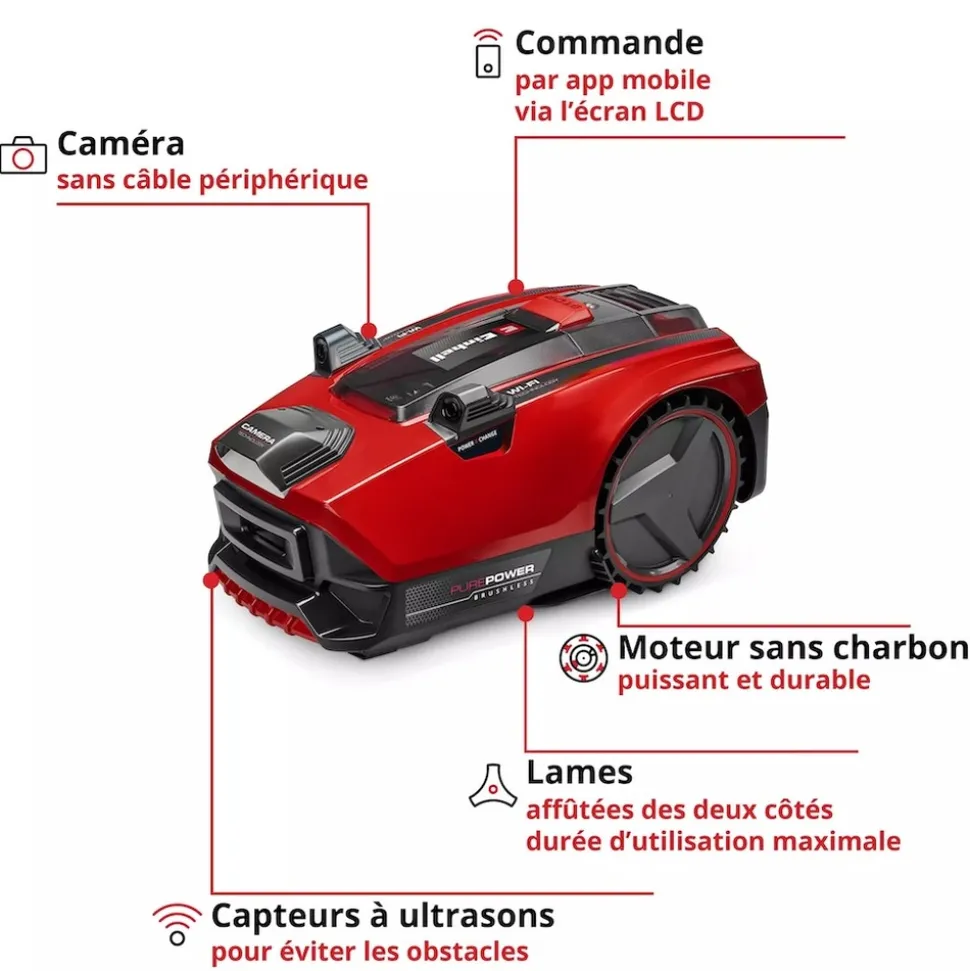EINHELL - Robot-tondeuse freelexo cam plus 600