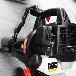 ELEM GARDEN TECHNIC - Aspirateur souffleur broyeur thermique 30cc, 200 km/h, 40 litres