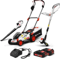 ELEM GARDEN TECHNIC - Kit 3 machines rechargeables 20v max + 2 batteries