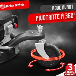 ELEM GARDEN TECHNIC - Tondeuse thermique tractée 3 roues 196cc - 55cm - 65l - elem garden