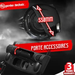ELEM GARDEN TECHNIC - Tondeuse thermique tractée 3 roues 196cc - 55cm - 65l - elem garden