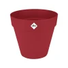 ELHO - Pot Loft rond à roulettes, coloris rouge théâtre - D.48,5xH.44,5cm