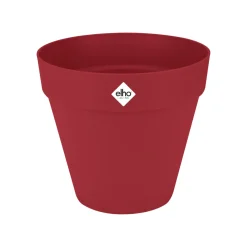 ELHO - Pot Loft rond à roulettes, coloris rouge théâtre - D.48,5xH.44,5cm