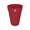 ELHO - Pot Loft rond haut, coloris rouge théâtre - D.33,5xH.45,3cm