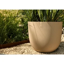 ELHO - Pot Sereh rond, coloris beige champignon - D.29,5xH.25,3cm