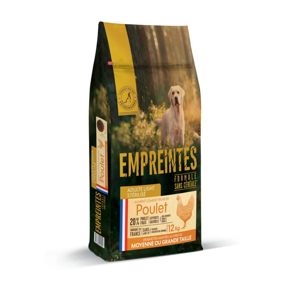 EMPREINTES - Croquettes Chien stérilisé grande taille au poulet sans céréales 12kg
