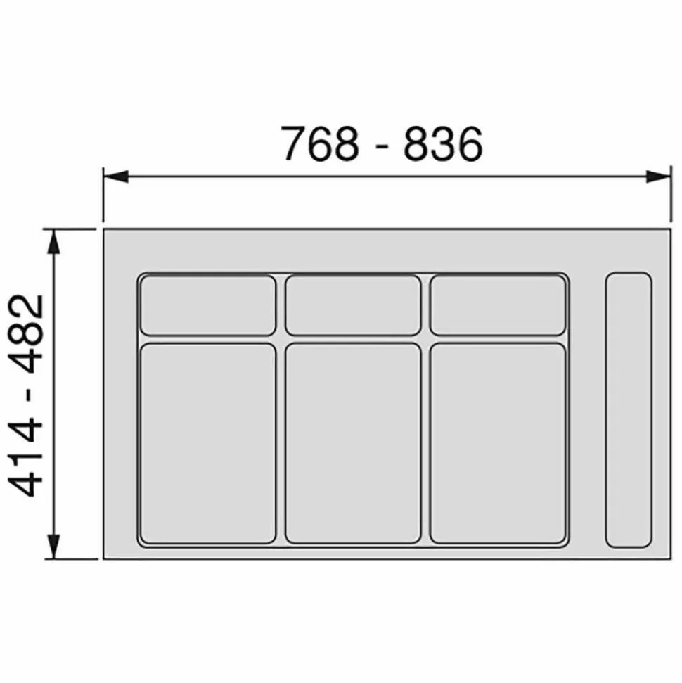 EMUCA - Base pour bacs de tri recycle pour module de 90 cm