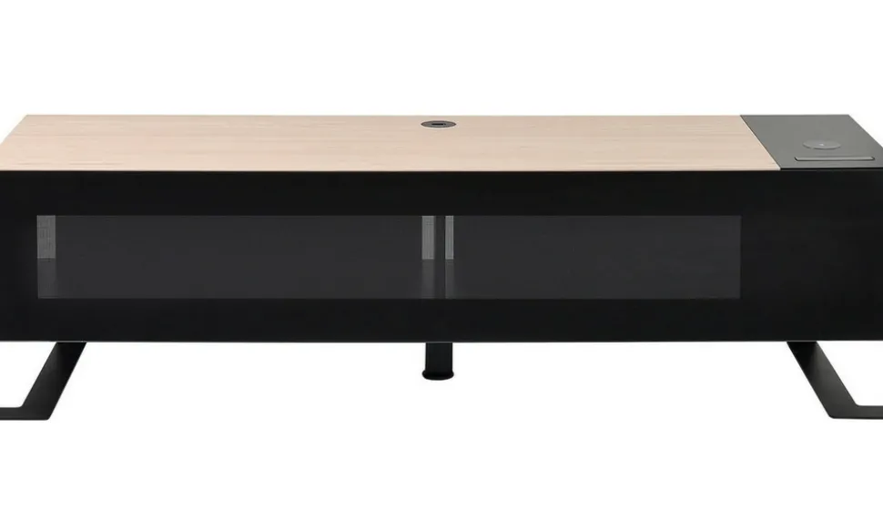 Erard meuble tv pour écran 40 à 75 + trappe + qi + chargeur 4 usb - 037601