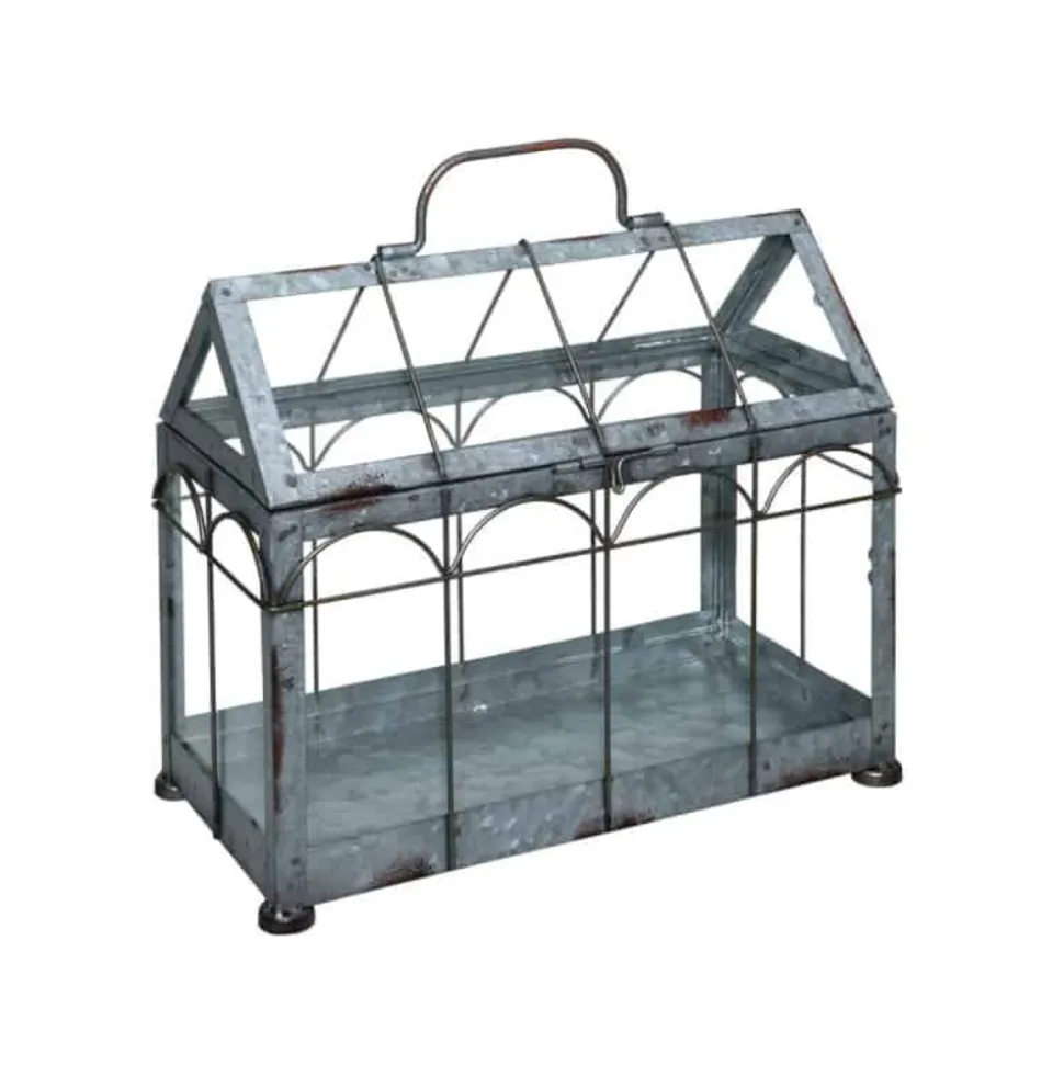 ESSCHERT DESIGN - Mini serre fer et verre 29 cm longueur