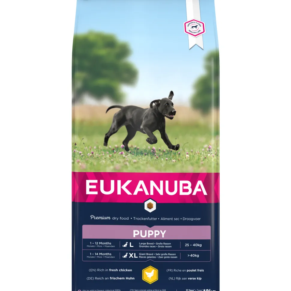 EUKANUBA - Croquettes au poulet, pour chiot de grande taille - 12kg