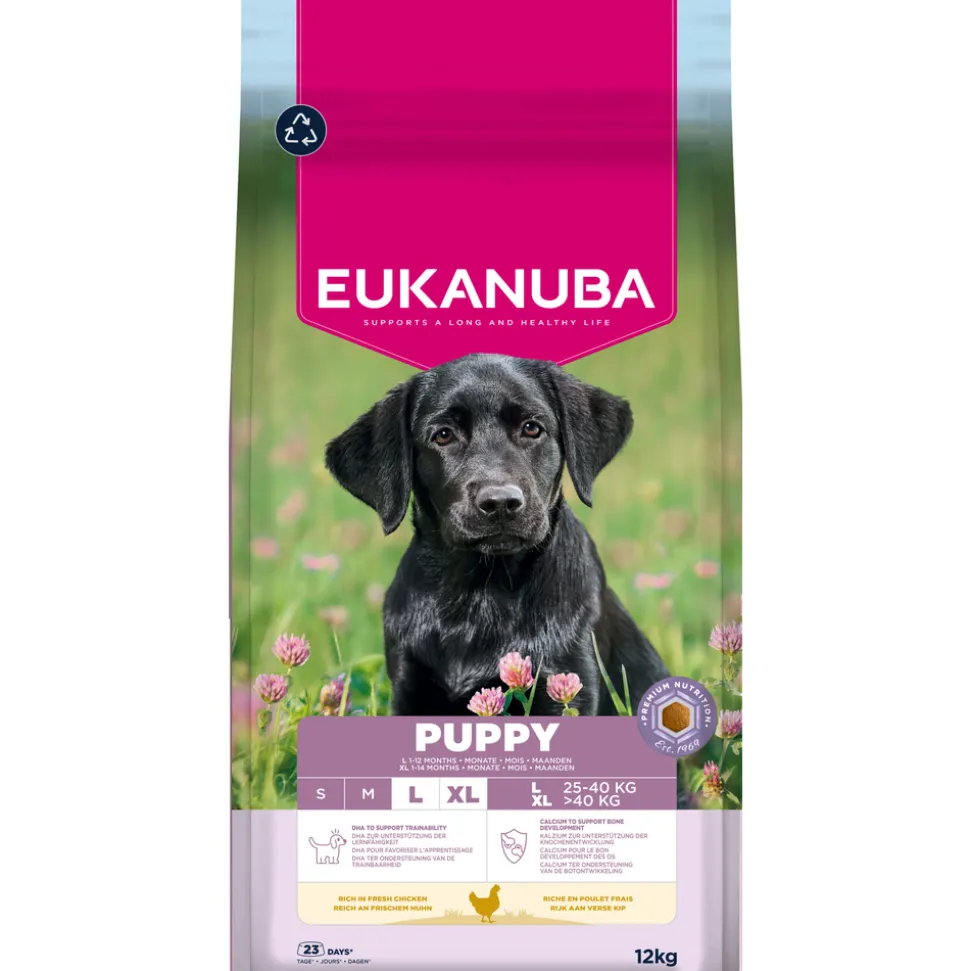 EUKANUBA - Croquettes au poulet, pour chiot de grande taille - 12kg