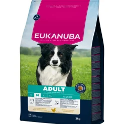 EUKANUBA - Croquettes au poulet, pour chien adulte de taille moyenne - 3kg