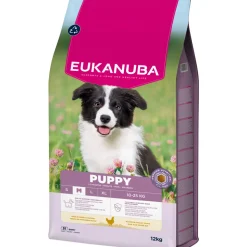 EUKANUBA - Croquettes au poulet, pour chiot de taille moyenne - 12kg