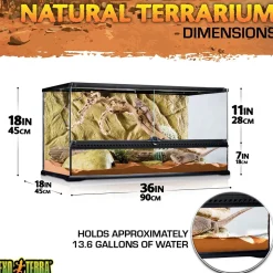 EXO TERRA - Terrarium en Verre pour Reptiles et Amphibiens/paludarium s/x-tall