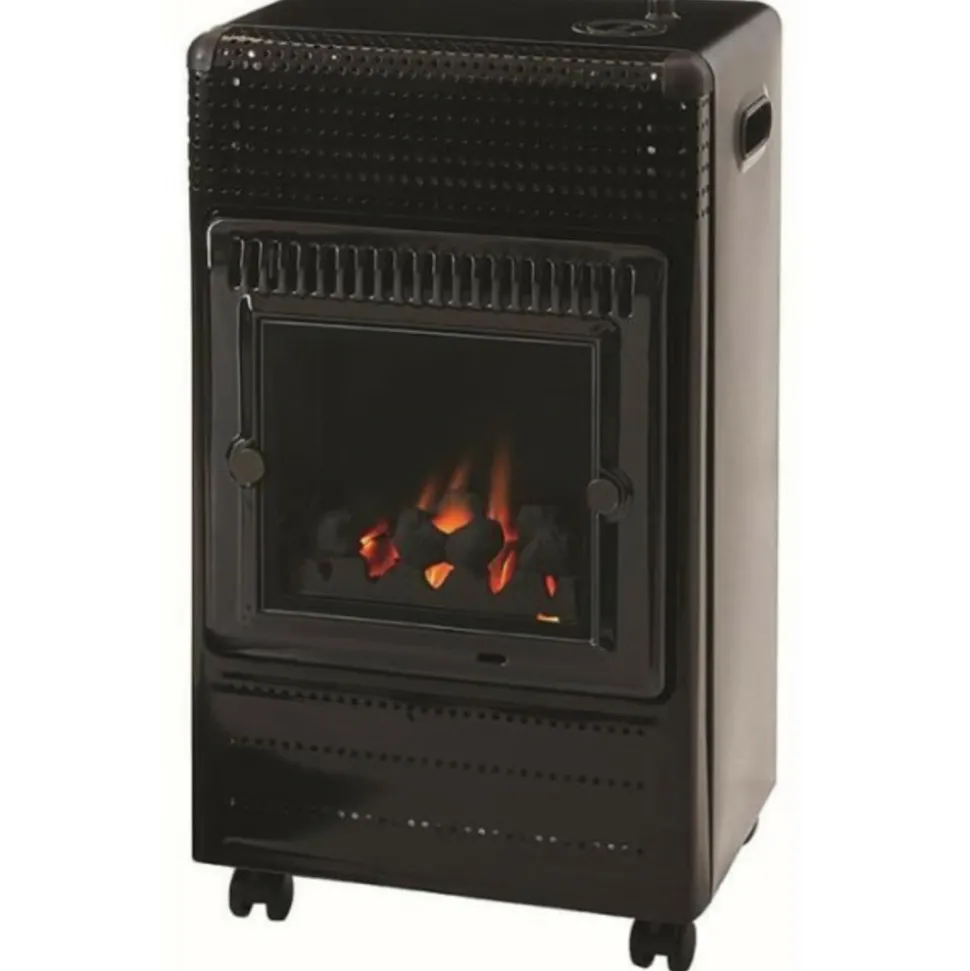 FAVEX - Chauffage d'appoint gaz butane favex ektor fire - effet feu de cheminée - 3400 watts - infrableu - 3 puissances